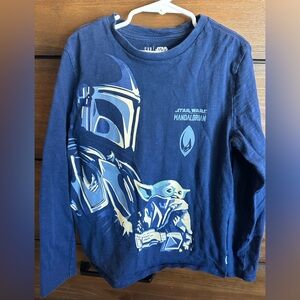 GAP Star Wars Mandalorian Long Sleeve Tee - Navy Blue